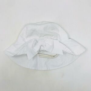 Janie and Jack Bow Front Sun Hat White Size 6-12 Months